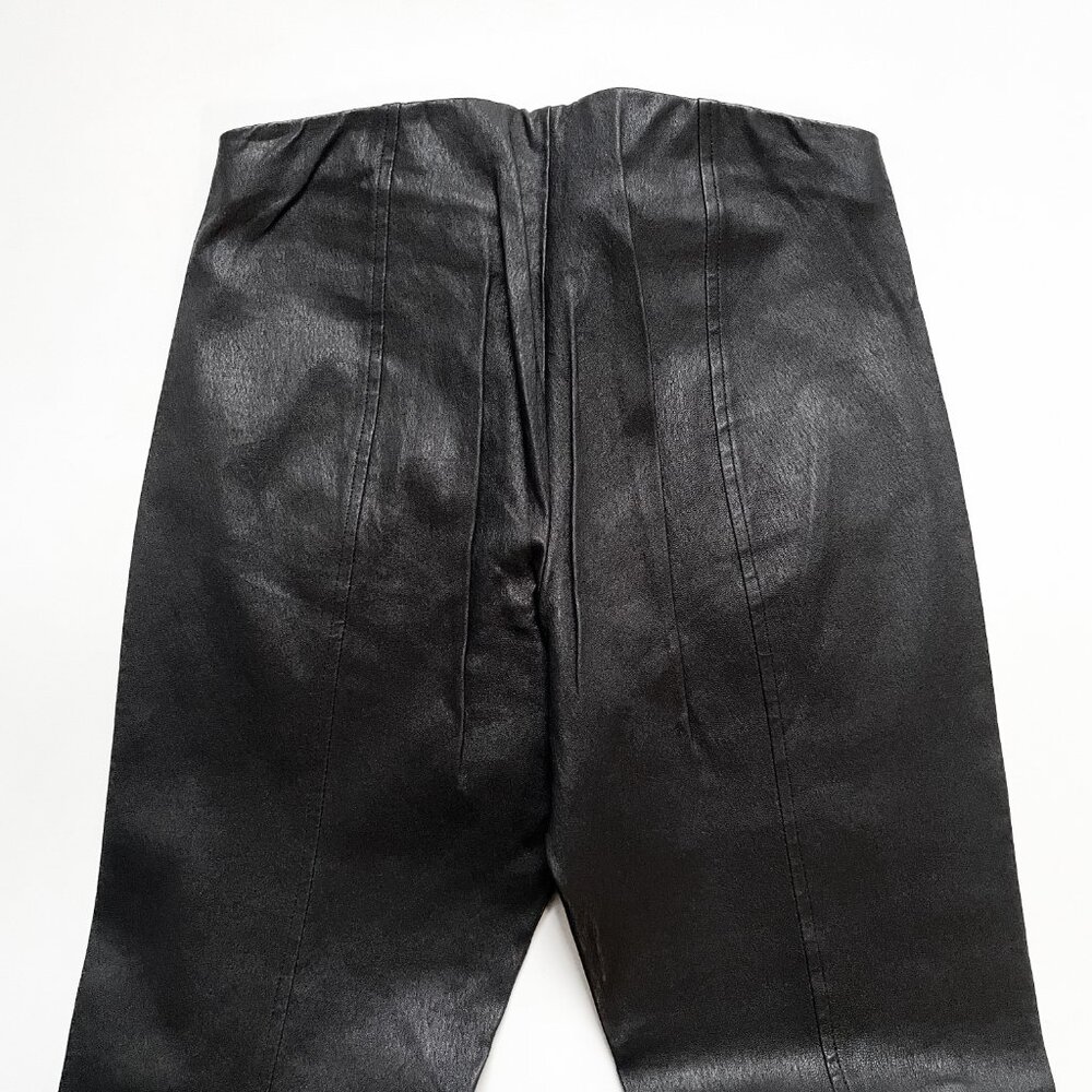 Polo Ralph Lauren Lamb Leather Skinny Trouser Leggings Black Size Medium - Picture 5 of 13